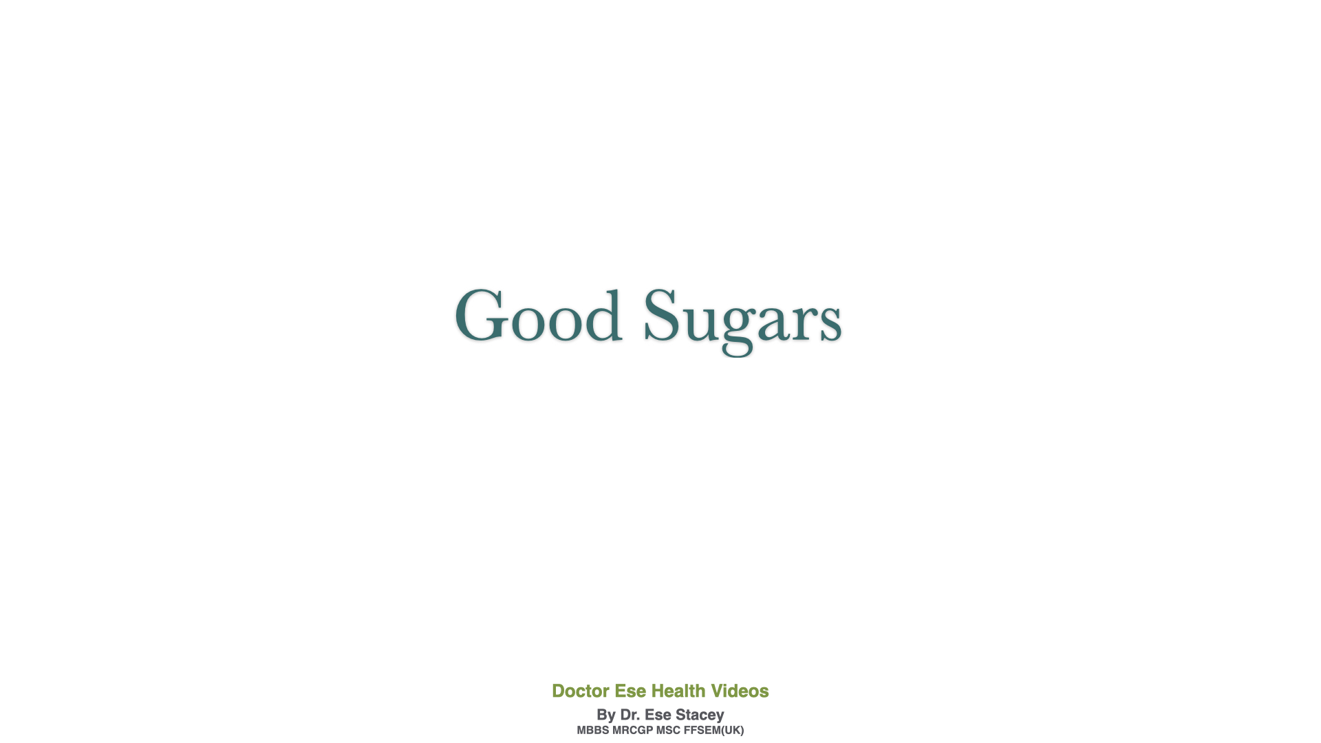 Good Sugars