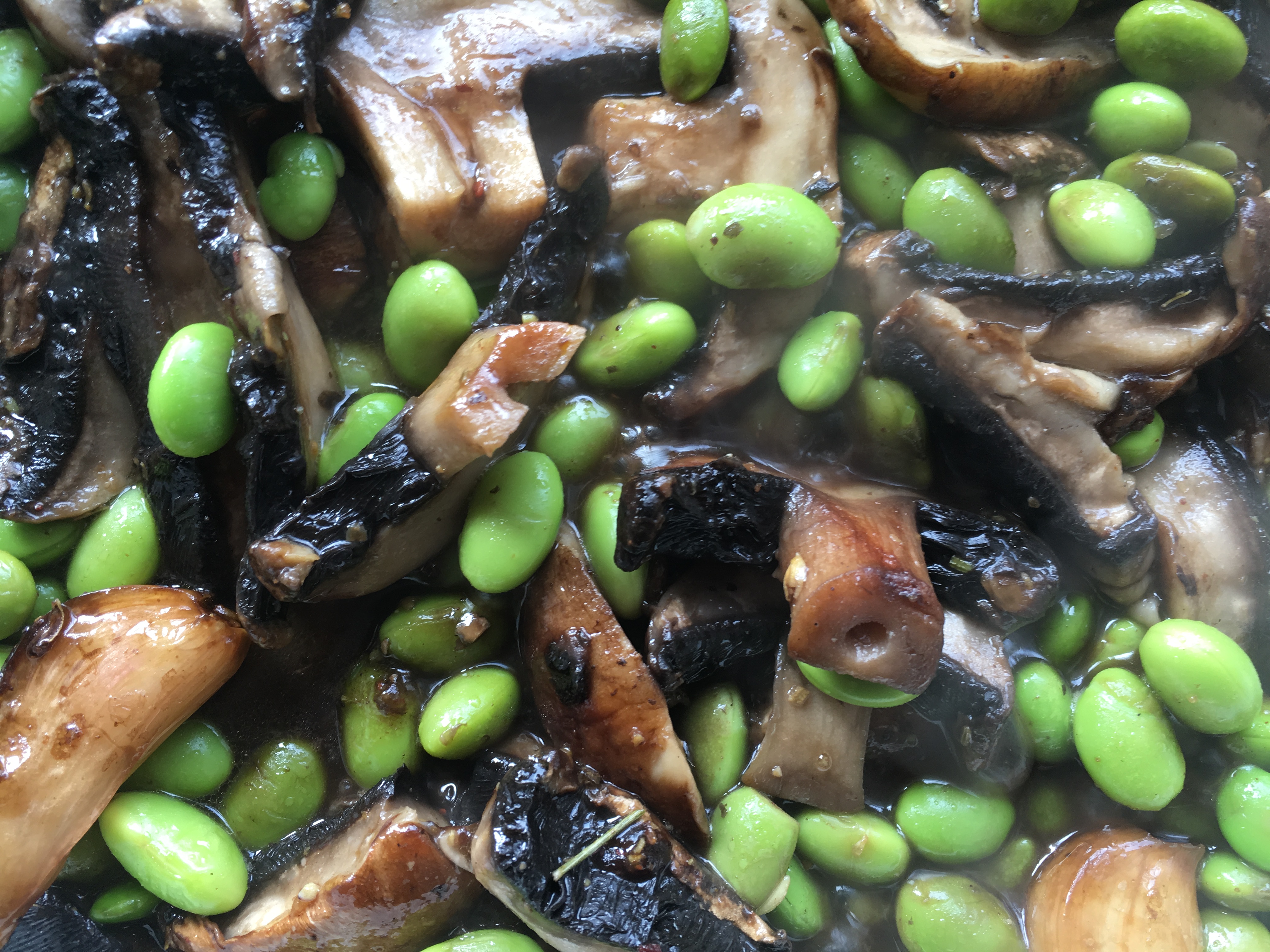 Mushroom and Edamame beans