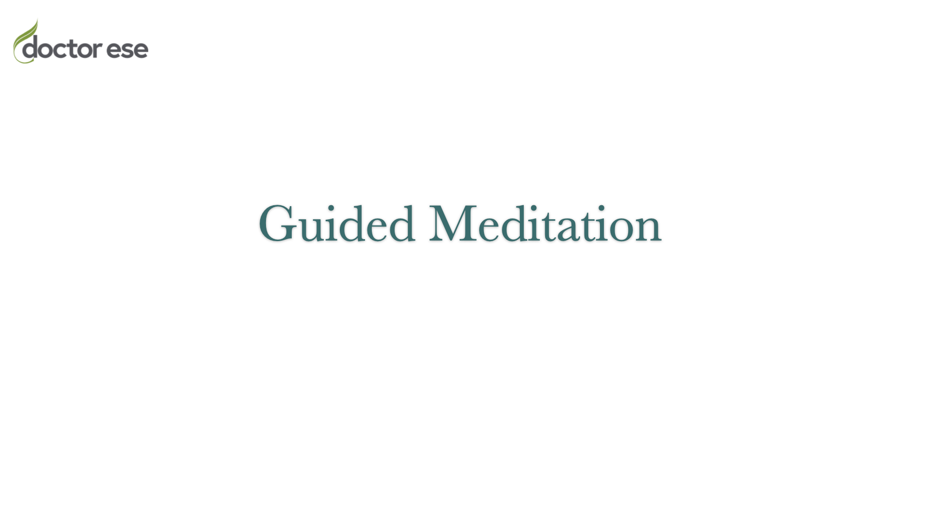 Guided Meditations Guided Meditations